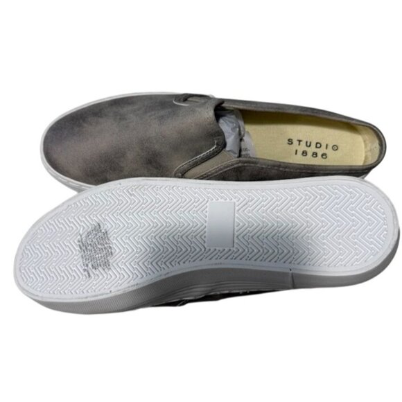 Studio 1886 Womens Metallic Taupe Slip-On Sneakers Size 8 - Picture 4 of 5